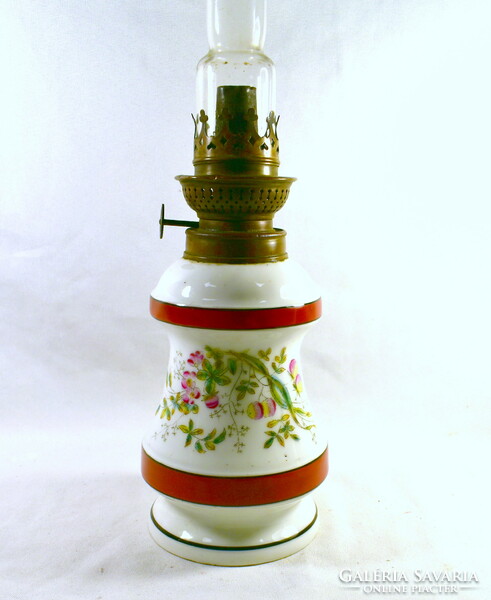 Antique porcelain table lamp with flower pattern!