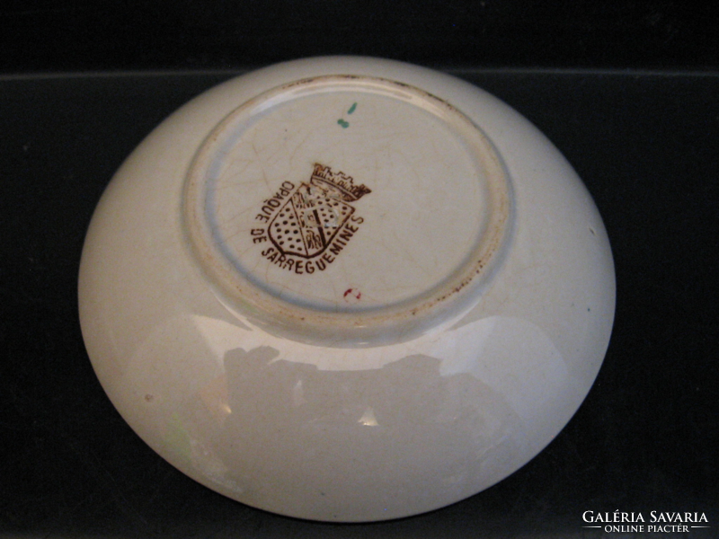 Antique opaque sarreguemines small plate