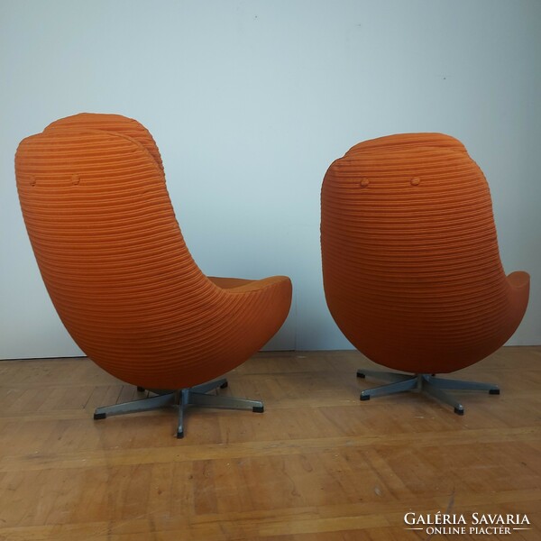 Retro up zavody swivel chairs, mid-century armchair (2pcs)