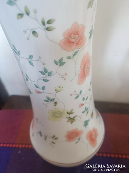 Hatalmas egyedi virágos kèzzel festett Hollóházi porcelán váza 43cm