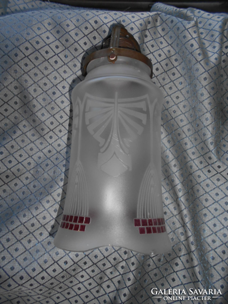 Special-beautiful Art Nouveau antique glass lamp shade