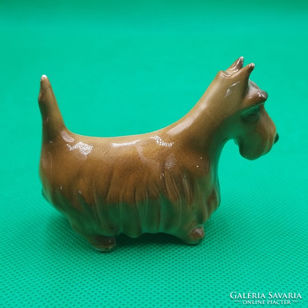 Őry Ferenc Zsolnay Skót terrier porcelán kutya figura