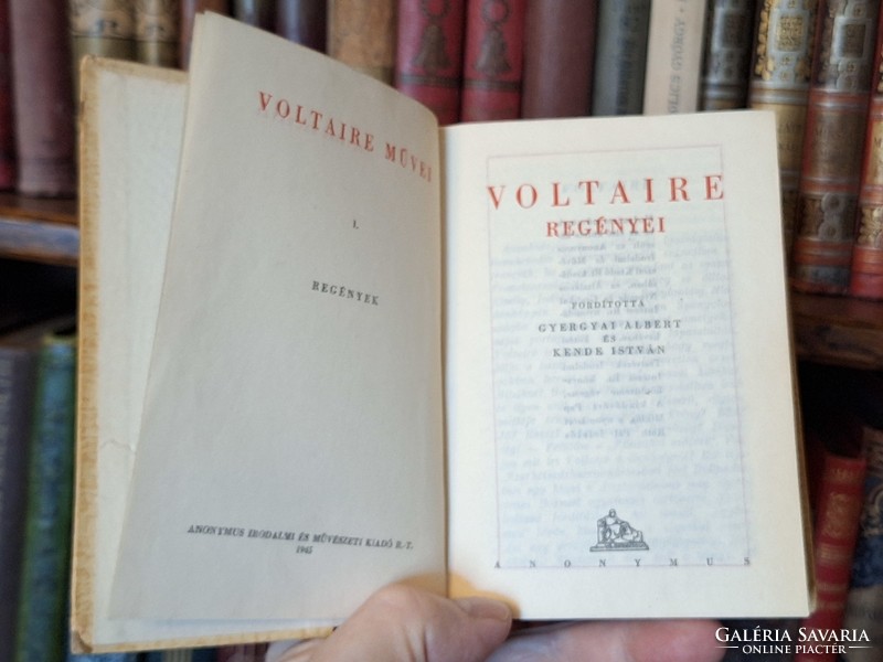 Rrr!!! 1945-Anonymous edition! Voltaire's novels--( voltaire's works i.)