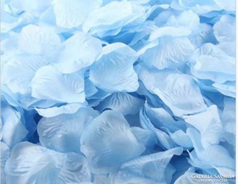 Wedding, party dek79 - 100 textile flower petals - light blue