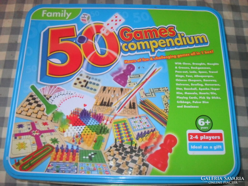 Family metal box board game package