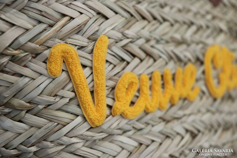 Veuve Clicquot Beach Bag - XL méretű nádfonat strandtáska - Különleges ajándék Franciaországból