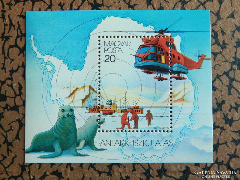 1987. Antarktiszkutatás blokk ** /600,-Ft/