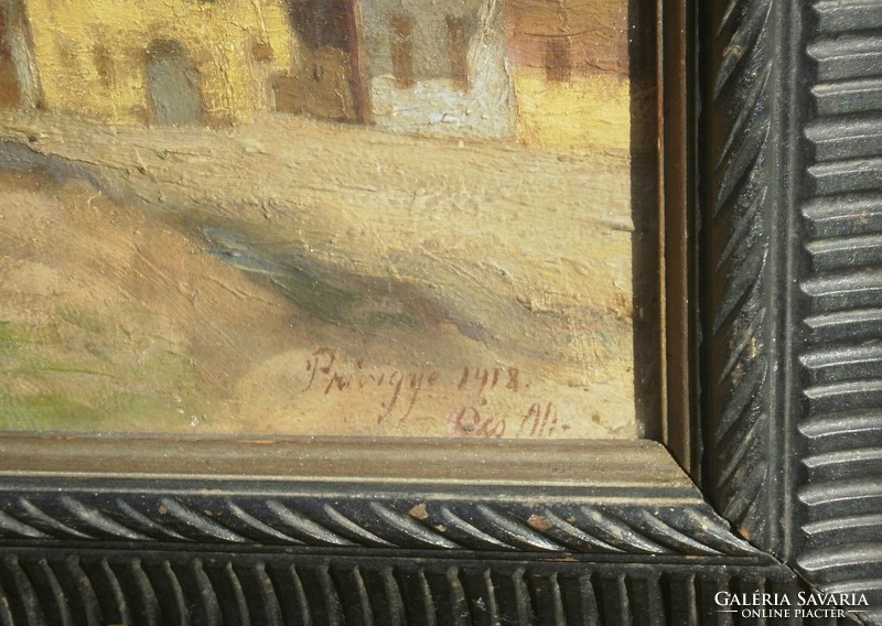 Ismeretlen festő : Utcakép / Privigye 1918