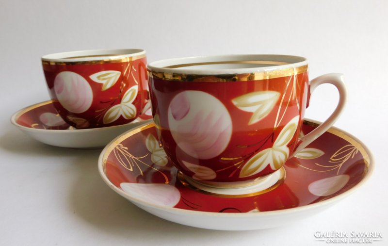 Verbilki Soviet/Russian hand painted tea sets - 2 pieces