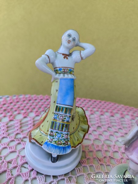 Herend rare dancing bride dressed in folk costume for sale!.