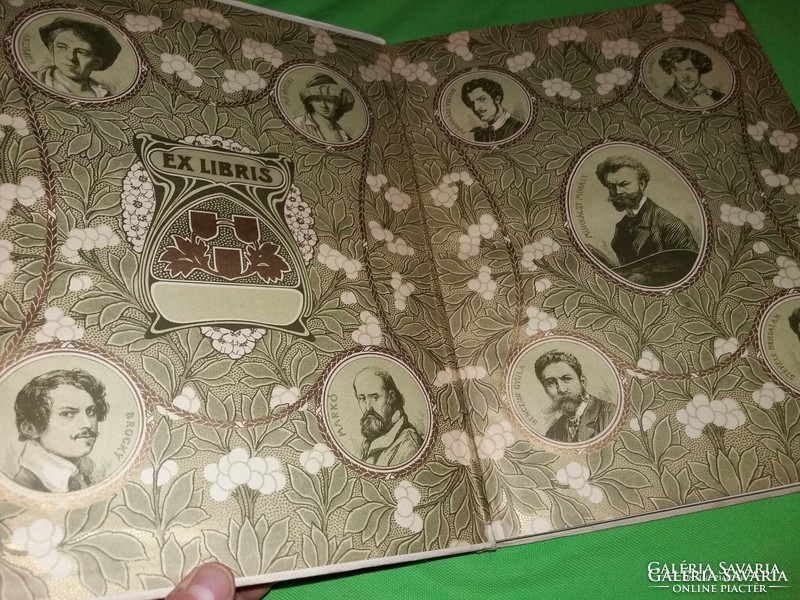 1911. Beautiful antique album: Róbert Camp :: album of Hungarian painting according to pictures Pest diary