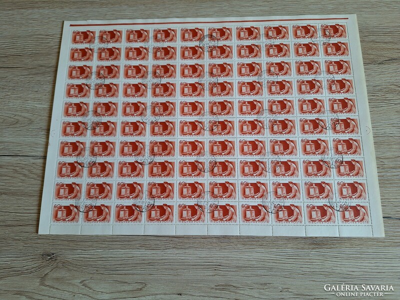 1955 Work stamp 10*10 complete line of 100! From 10 pennies to 10 feet!