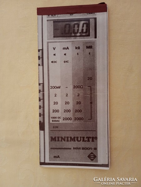 Multimeter mm2001 minimulti gepkonyv Hungarian 1980 ->