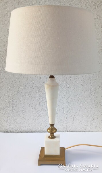 Hatalmas márvány-réz asztali lámpa ALKUDHATÓ Art deco design