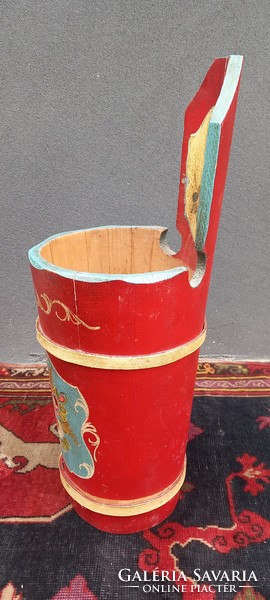Vintage kézzel festett tároló, esernyőtartó ALKUDHATÓ Art deco design