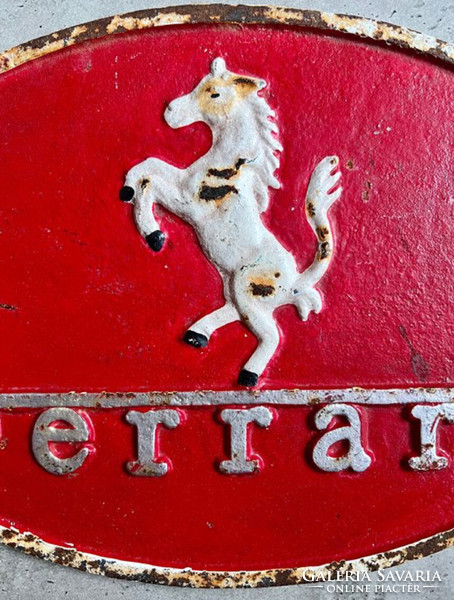Ferrari vas tabla  - reklám - olaj - autó - plakát - hirdetés , Anglia, England, London