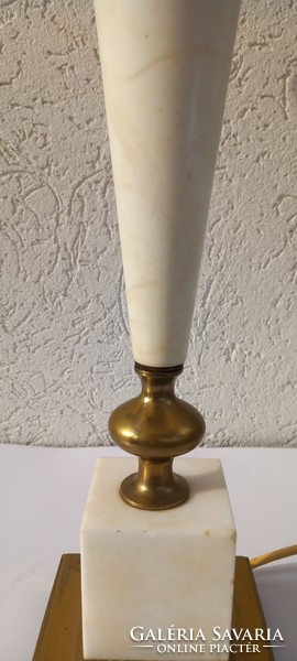 Huge marble-copper table lamp negotiable art deco design