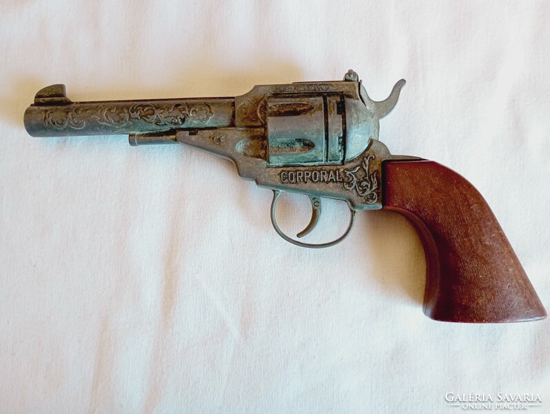 Toy pistol corporal toy pistol with ribbon cartridge metal German vinyl grip retro