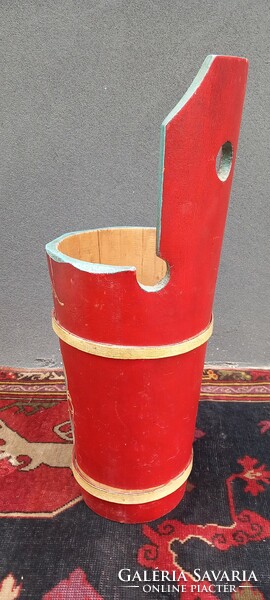 Vintage hand-painted storage, umbrella stand negotiable art deco design