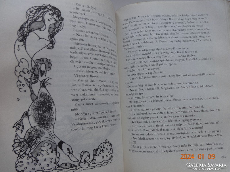 Gyula Illyés: seventy-seven Hungarian folktales - old storybook with drawings by Pładó piroska (1977)