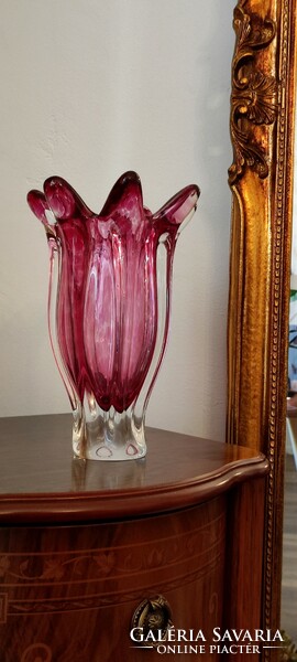 Unique exbor czech crystal vase bohemia czech republic
