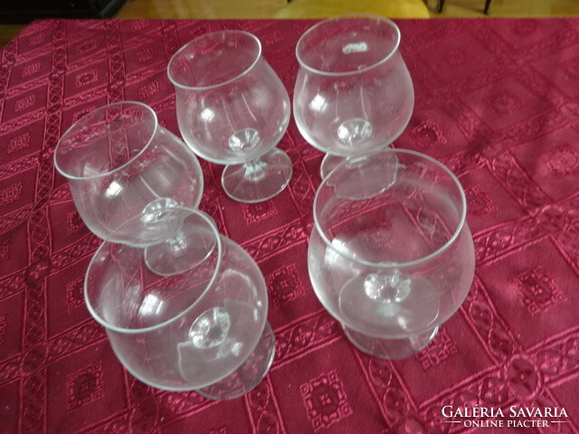 Five cognac glasses for sale, height 11.5 cm. He has.