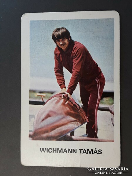 Card calendar 1979 - tamás wichmann, take part, retro with inscription for hardened youth, old pocket calendar