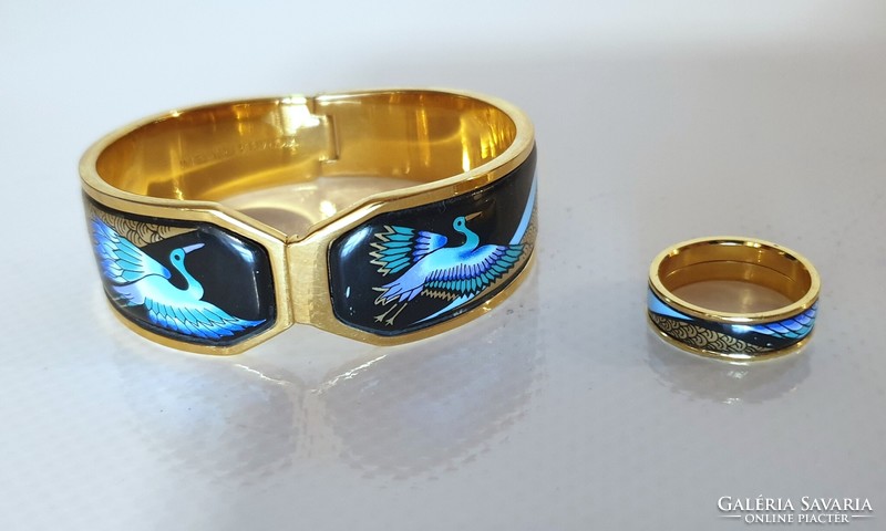 Art deco freywille (michaela frey) bracelet and ring, in original box