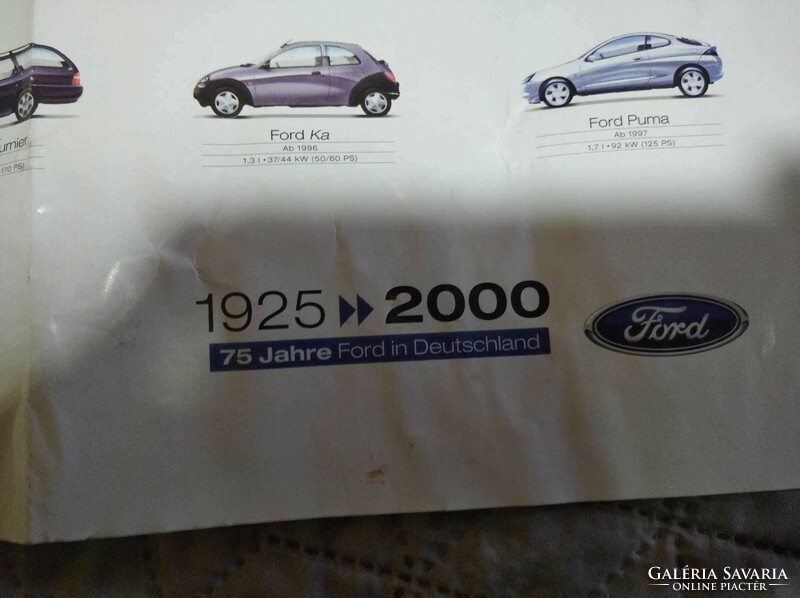 Ford poszter 1925-2000 ig ford autó modellek