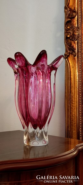 Unique exbor czech crystal vase bohemia czech republic