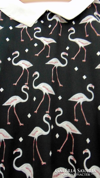 Flamingo mintás elegáns női ruha  38-40 / M