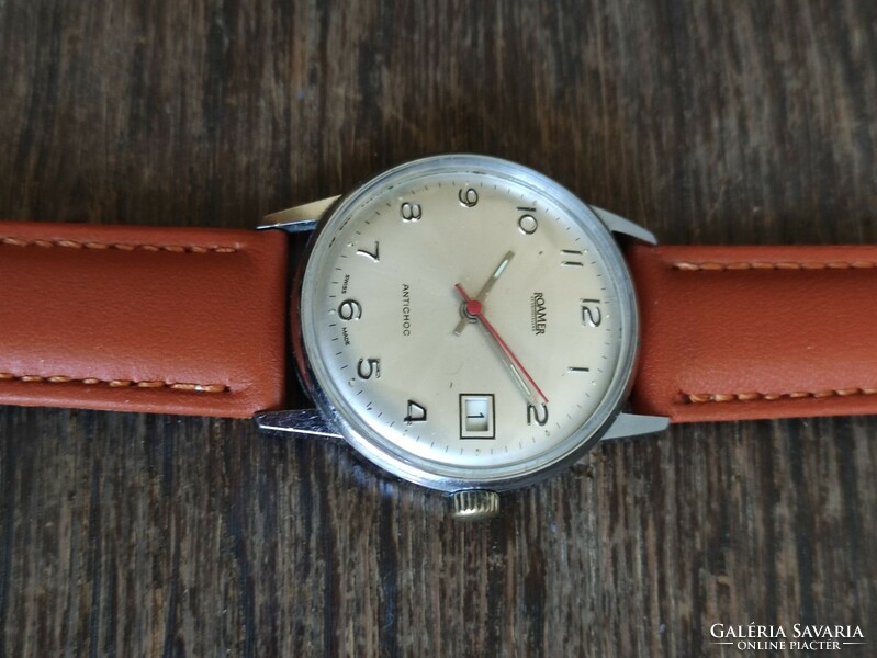 Roamer steel vintage wristwatch