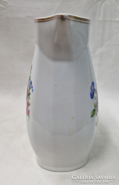 Zsolnay virágmintás porcelán kancsó hibátlan állapotban 20 cm.