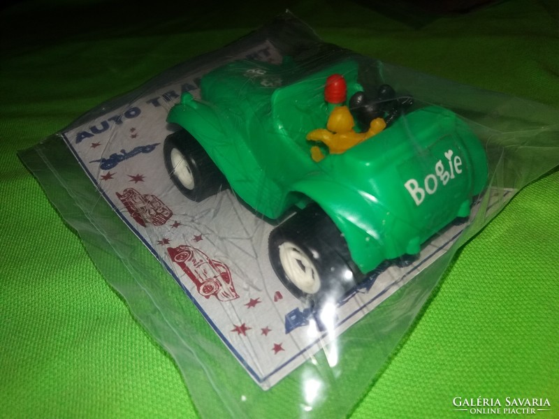 Retro Hungarian traffic goods bazaar unopened package disney buggy green plastic car 11cm according to pictures