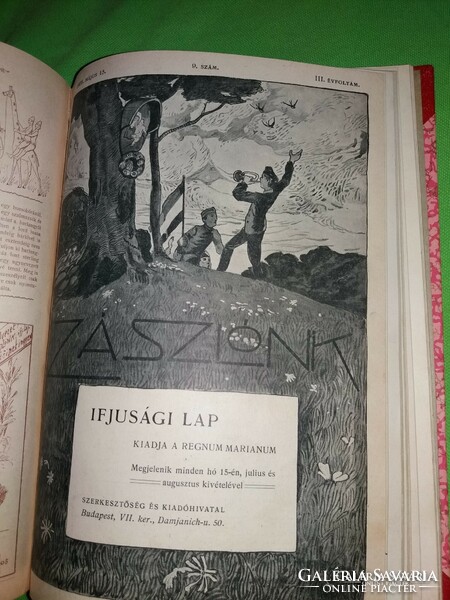 Our antique flag 1904 - 1905 scout youth magazine, iii. Complete year bound in a book according to pictures