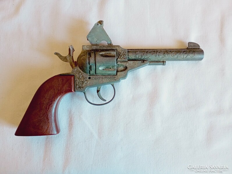 Toy pistol corporal toy pistol with ribbon cartridge metal German vinyl grip retro