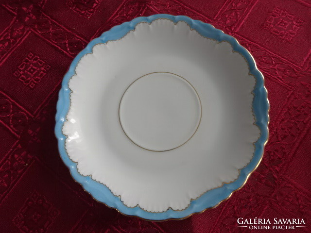 Czechoslovakian quality porcelain tea cup coaster, diameter 14 cm. Two pieces. He has.