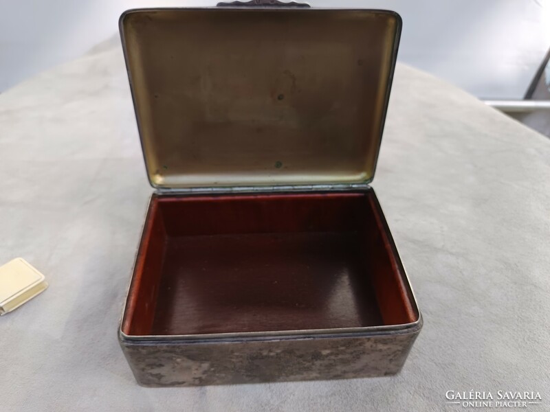 Art deco Viennese silver box with enamel decoration. 700G