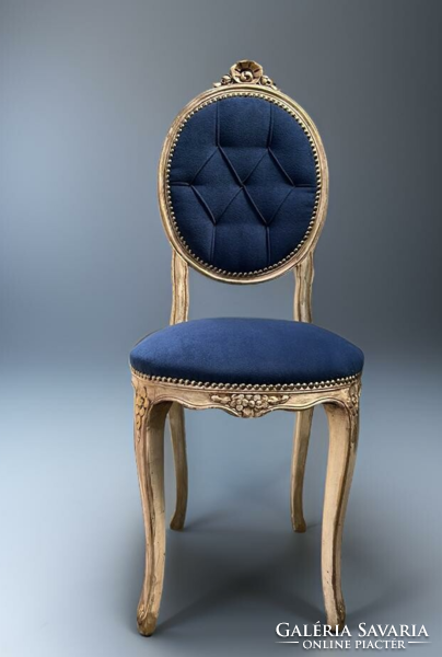 Shabby vintage Provence szék új kárpittal