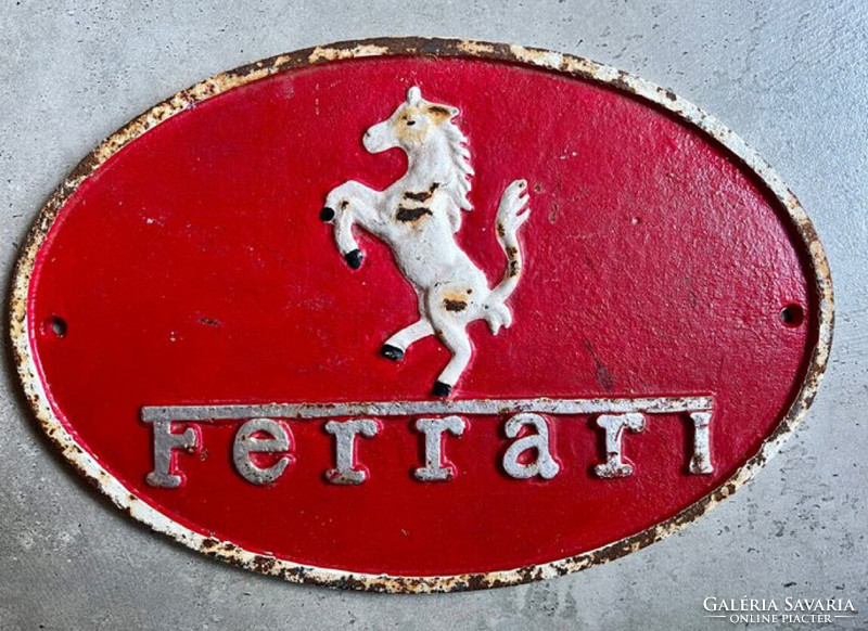 Ferrari iron sign - advertisement - oil - car - poster - advertisement, England, England, London