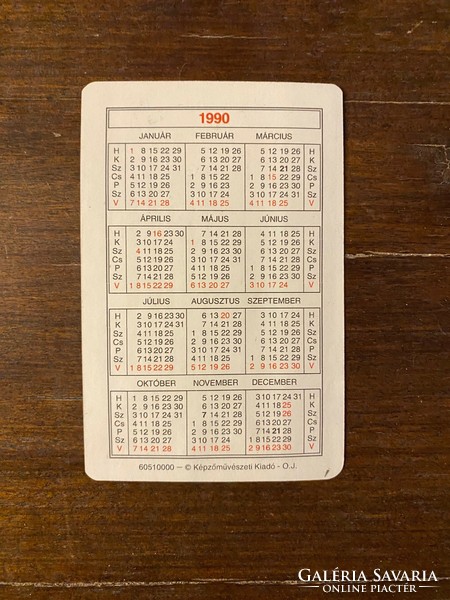 Card calendar 1990. Fine arts publisher o.J.