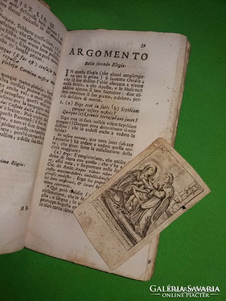 1764. Publius ovidius poems book volume in latin pictures according to venice