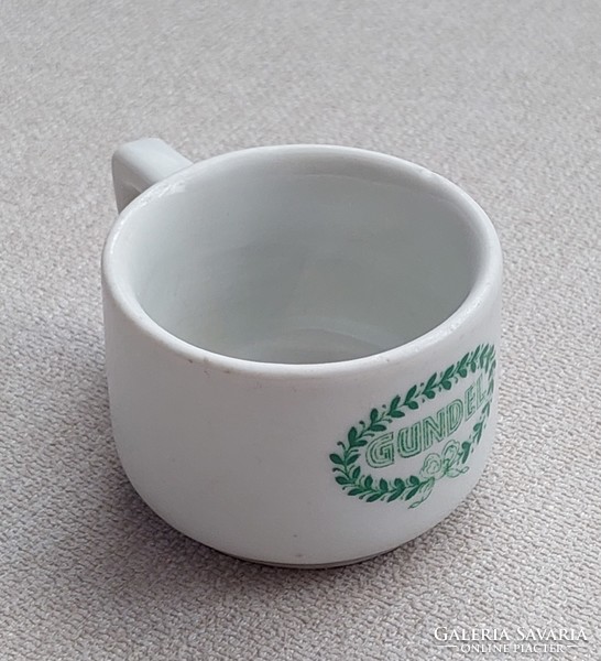 Régi GUNDEL porcelán kávés csésze államosítás előtti időkből