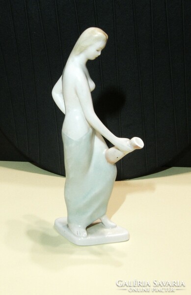Káldor Aurél - Ritka iparművészeti korsós lány - 23 cm