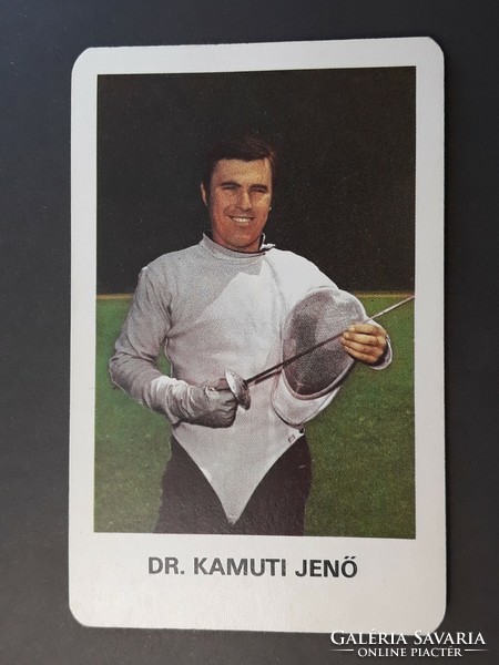 Card calendar 1979 - dr. Jenő Kamuti, take part, an old pocket calendar with inscriptions for trained youth