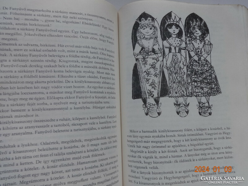 Gyula Illyés: seventy-seven Hungarian folktales - old storybook with drawings by Pładó piroska (1977)