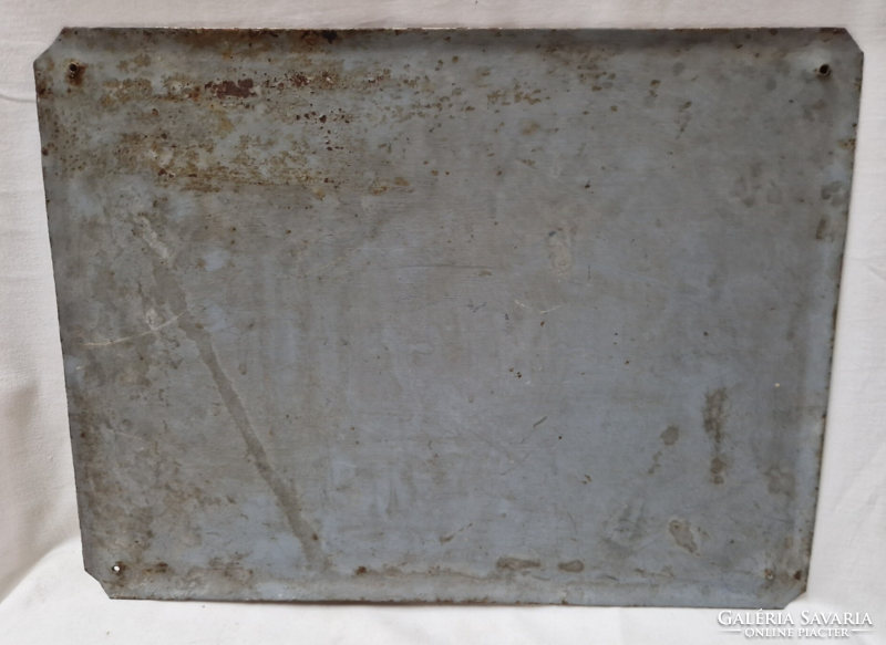 Old enamel, enamel board, with the inscription master bookbinder 40x30 cm.