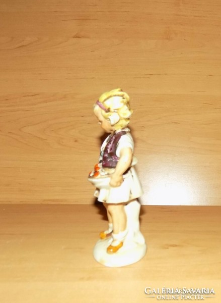 Capodimonte porcelain mushroom girl figurine 12.5 cm high (po-4)