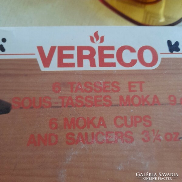 Vereco French amber Jena square coffee set