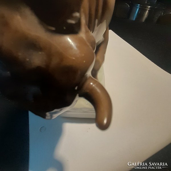 Zsolnay porcelain bull
